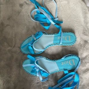 Authentic Dior wrap around sandals size 37.5